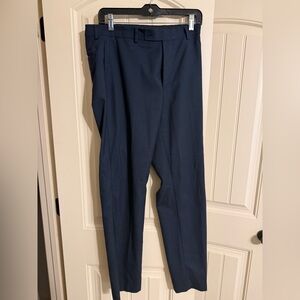 Calvin Klein Men's Navy Blue Flat Front Dress Pants 31x32
